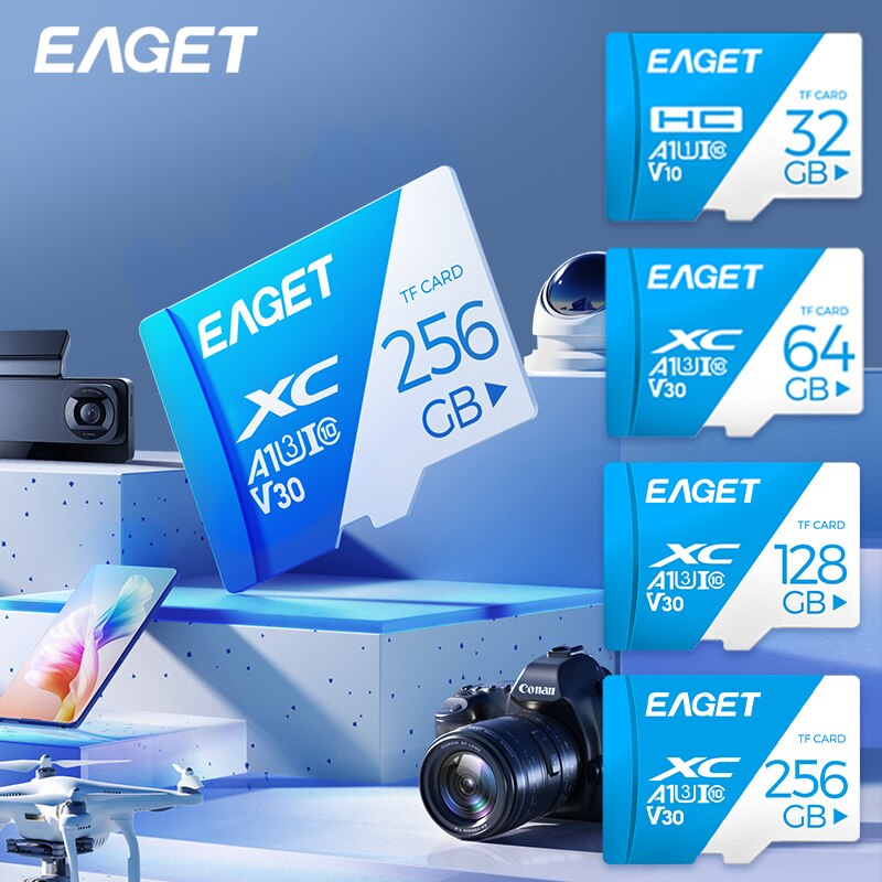 Eaget 메모리 카드, 마이크로 SD TF SD 카드, 클래스 10 UHS-1 플래시 카드, 256GB, 128GB, 64GB, 32GB
